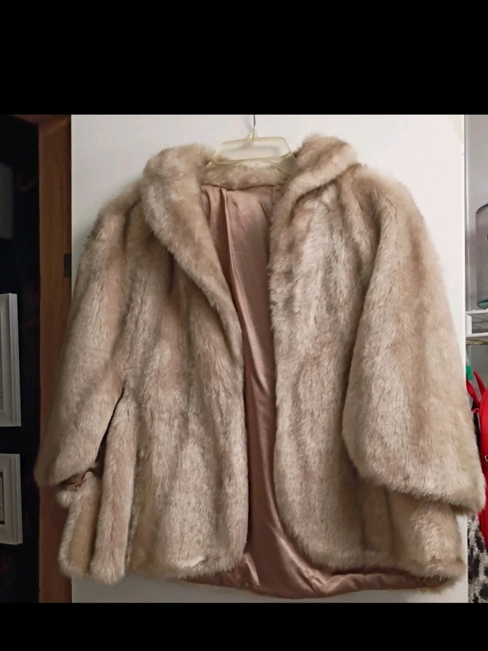 Women's Taupe Teddy Faux Fur Coat - Elegant Plush Jacket